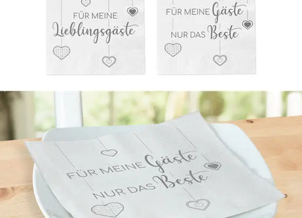 Beliebte Gästetücher, Doppelpack, 20 Stück pro Packung TK Gruppe® Grosshandel 