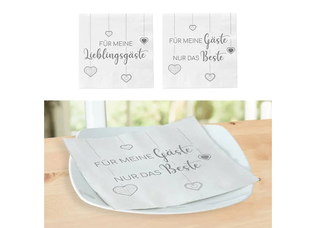 Beliebte Gästetücher, Doppelpack, 20 Stück pro Packung TK Gruppe® Grosshandel 