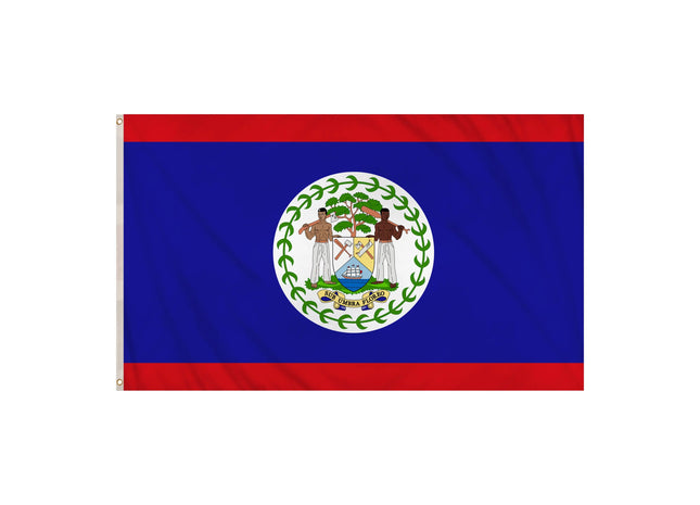 Belize-Flagge 5 Fuß x 3 Fuß – robuste Polyester-Nationalflagge mit lebendigen Farben TK Gruppe® Grosshandel 