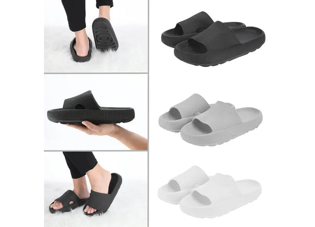 Bequeme Damen Wolken-Hausschuhe – Weiche, Gemütliche Pantoffeln für Zuhause, Rutschfest, 3 Farben TK Gruppe® Grosshandel 