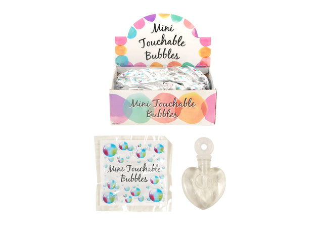 Berührbare Mini-Luftblasenflaschen in Herzform, 3 ml, 5 cm – weiße Partygeschenke TK Gruppe® Grosshandel 
