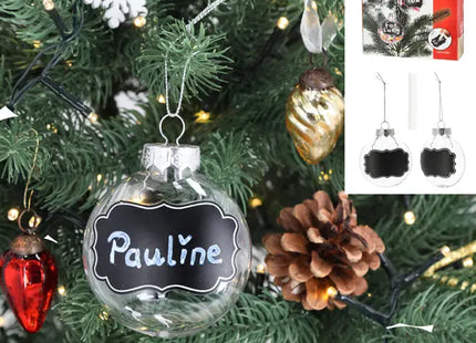 Beschriftbare DIY Christbaumkugeln, 4er-Set, Durchmesser 8cm TK Gruppe® Grosshandel 