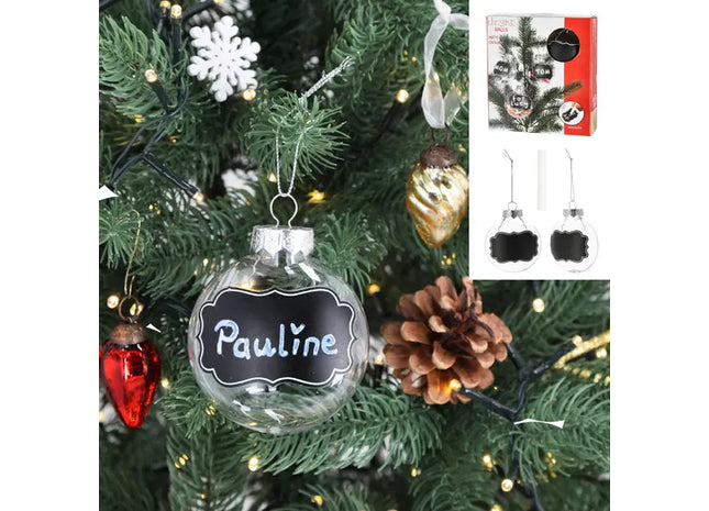 Beschriftbare DIY Christbaumkugeln, 4er-Set, Durchmesser 8cm TK Gruppe® Grosshandel 