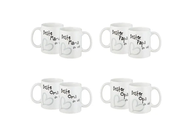 Becher Silber Beste/Bester - 4er-Set, 9,5cm, stilvolle und elegante Trinkbecher TK Gruppe® Grosshandel 