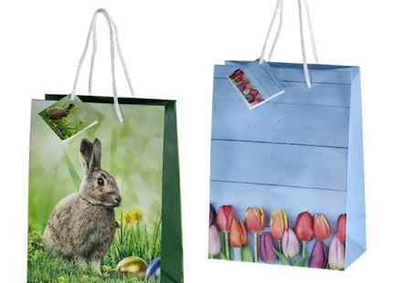 Bezaubernde Mittelgroße Oster-Geschenktüte, Festliches Design, Ca. 23 cm TK Gruppe® Grosshandel 