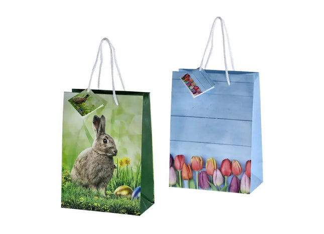 Bezaubernde Mittelgroße Oster-Geschenktüte, Festliches Design, Ca. 23 cm TK Gruppe® Grosshandel 