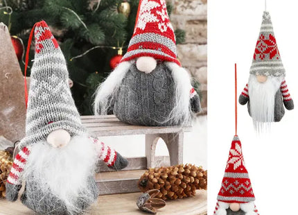 Bezaubernde Wichtel zum Hängen, Set aus 2, ca. 20 cm hoch - Festliche Hängedeko TK Gruppe® Grosshandel 