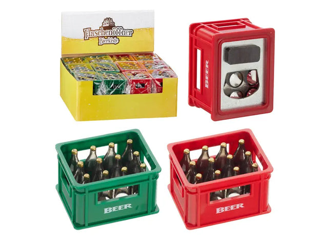 Bierkisten-Design Flaschenöffner mit Magnet, 2er Set, ca. 6cm lang TK Gruppe® Grosshandel 