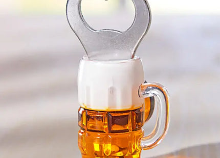 Bierkrug Flaschenöffner, magnetisch, ca. 9cmH: Praktisches Utensil für die Bar und zuhause TK Gruppe® Grosshandel 