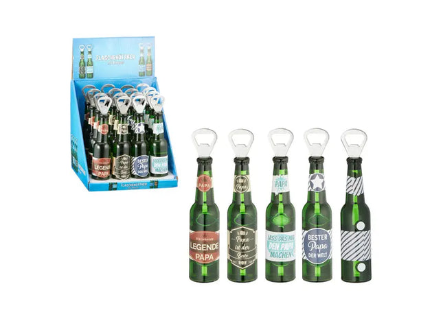 Bieröffner, Vati-Thema, 4er-Pack, ca. 20cmH - Prost auf einfaches Öffnen! TK Gruppe® Grosshandel 