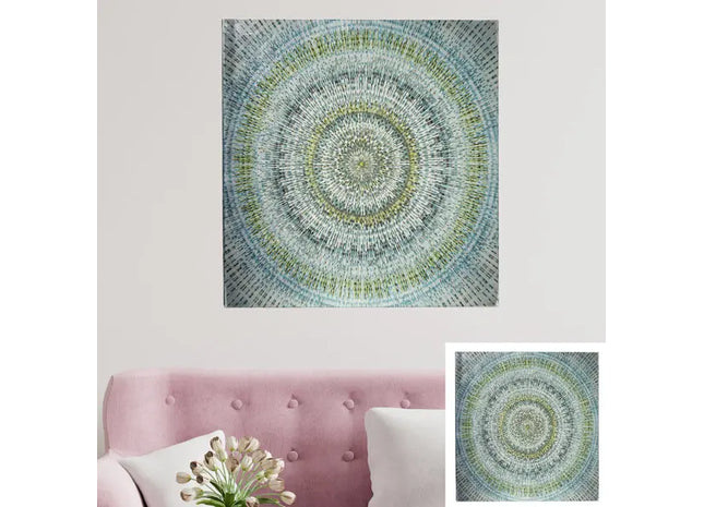 Bild Mandala Pailletten, Design 2, 90x90cm - Großes Dekoratives Wandkunstwerk TK Gruppe® Grosshandel 