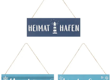 Bild Maritim, 30x10 cm, 3er-Set – Nautische Wandkunst | Küsten-Deko für Ihr Zuhause TK Gruppe® Grosshandel 