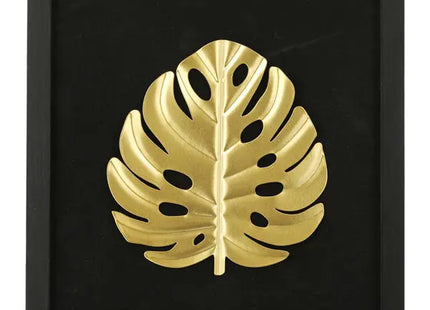 Bild Metall Blatt, 32x32 cm – Stilvolle Wandkunst | Natur-Deko mit Metallblatt TK Gruppe® Grosshandel 