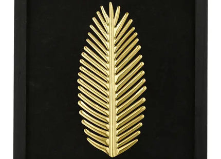 Bild Metall Feder, 32x32 cm – Moderne Wandkunst | Stilvolles Deko-Design mit Metallfeder TK Gruppe® Grosshandel 