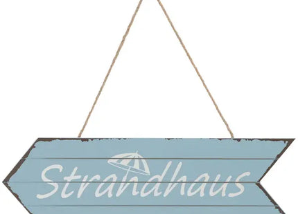 Bild Pfeil 'Strandhaus', 40 cm breit – Küsten-Wanddekoration | Nautischer Richtungsanzeiger TK Gruppe® Grosshandel 