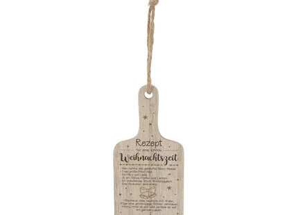 Bild Schneidebrett Rezept, 18x8 cm – Dekorative Küchenkunst | Rustikale Rezept-Dekoration TK Gruppe® Grosshandel 
