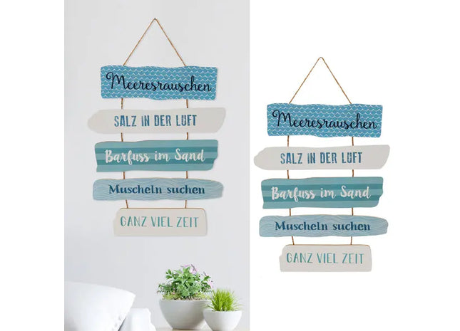 Bild Strand, 35x40 cm – Küsten-Wandkunst | Entspannende Nautische Strand-Deko TK Gruppe® Grosshandel 