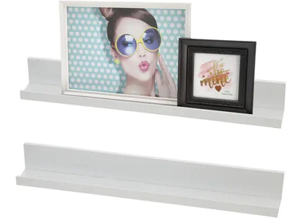 Bilderleiste, weiß, 58x6,8 cm – Moderne Galerie | Kompakte Wandablage für Fotos TK Gruppe® Grosshandel 