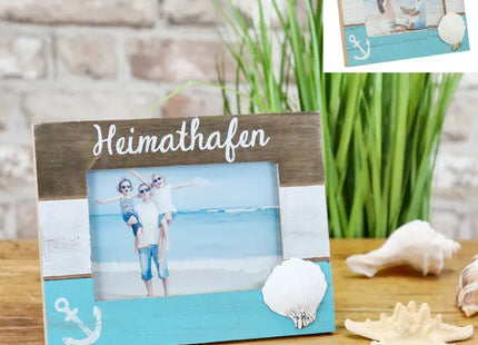 Bilderrahmen Heimathafen, 21x16cm - Maritimer Dekorativer Fotorahmen TK Gruppe® Grosshandel 