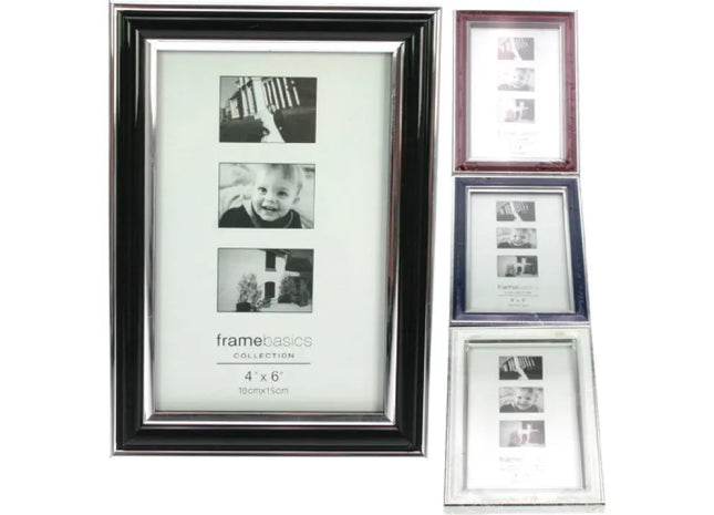 Bilderrahmen mit Dekorativem Rand, Farbige Kante, Format 10x15cm TK Gruppe® Grosshandel 