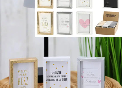 Bildhalter mit Zitaten, 3 Stück, ca. 8x6cm TK Gruppe® Grosshandel 