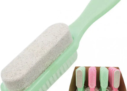 Bimsstein mit Bürste 17x3.5cm, in 2 Farben sortiert - Fußpflege für Zuhause TK Gruppe® Grosshandel 