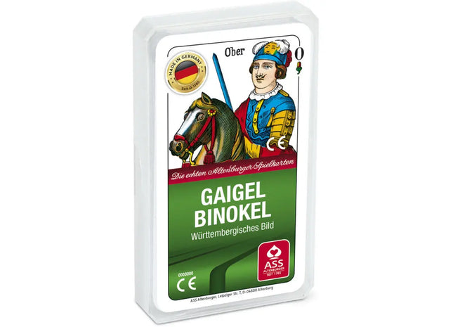 Gaigel/Binokel Karten-Set, 2x24 Blatt in stabilem Kunststoffetui - Traditionelles Kartenspiel TK Gruppe® Grosshandel 