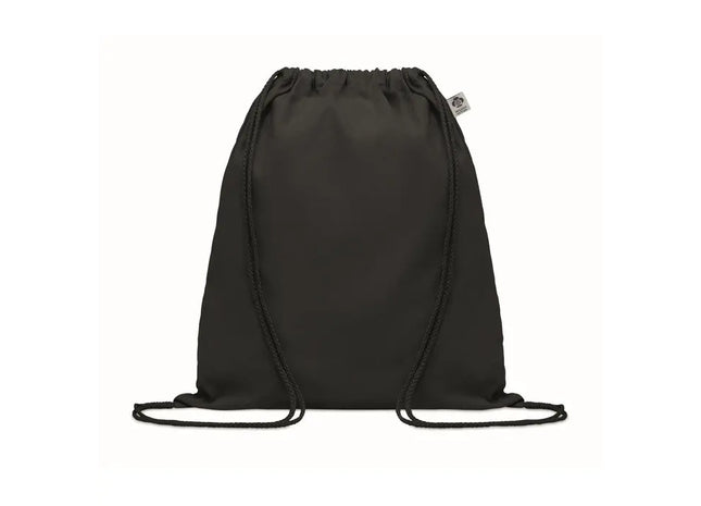 Bio-Baumwollbeutel YUKI COLOUR - Schwarz Umweltfreundliche Tragetasche aus Organic Cotton TK Gruppe® Grosshandel 