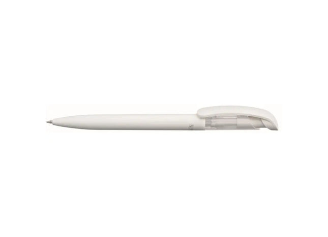 Bio Pen Druckkugelschreiber - Klar Transparenter Retraktkugelschreiber mit Druckmechanismus TK Gruppe® Grosshandel 