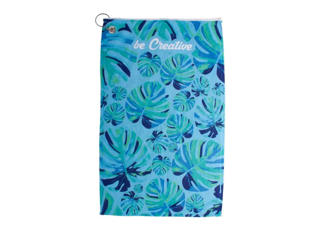 Birdie Golfhandtuch Sublimation - Weiß: Weich, Saugfähig, Ideal für Golfer TK Gruppe® Grosshandel 