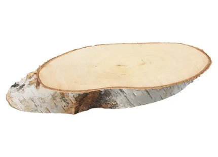 Birkenholz Scheibe, ca. 29x14x2,5cm - Natürlicher Holzkreis für Bastelarbeiten & Dekoration TK Gruppe® Grosshandel 