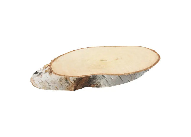 Birkenholz Scheibe, ca. 29x14x2,5cm - Natürlicher Holzkreis für Bastelarbeiten & Dekoration TK Gruppe® Grosshandel 