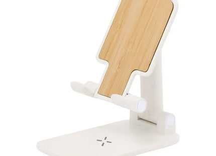 Bisop Kabelloses Ladegerät und Smartphone-Ständer - elegantes Weiß, Multifunktional TK Gruppe® Grosshandel 