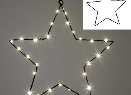 Black LED Star: 30LEDs, Approx. 30cmD - SEO-Optimized Listing for Enhanced Visibility TK Gruppe® Grosshandel 