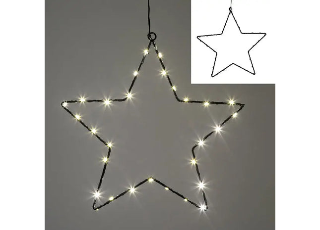 Black LED Star: 30LEDs, Approx. 30cmD - SEO-Optimized Listing for Enhanced Visibility TK Gruppe® Grosshandel 