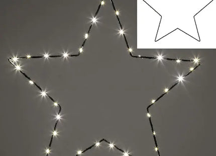 Black LED Star: 40LEDs, Approx. 40cmD - SEO-Optimized Listing for Enhanced Visibility TK Gruppe® Grosshandel 