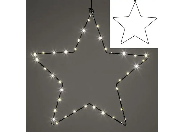 Black LED Star: 40LEDs, Approx. 40cmD - SEO-Optimized Listing for Enhanced Visibility TK Gruppe® Grosshandel 