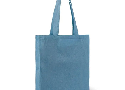 Blau Recycelte Baumwoll-Einkaufstasche, 38x42x10 cm, Umweltfreundlich & Geräumig TK Gruppe® Grosshandel 
