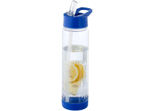 Tutti frutti Tritan™ Infuser Sportflasche 740ml - Transparent/Blau für fruchtigen Genuss TK Gruppe® Grosshandel 