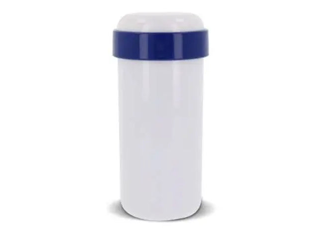 Trinkbecher Fresh 360 ml - Weiß/Blau, Moderner Kunststoffbecher für kalte und heiße Getränke TK Gruppe® Grosshandel 
