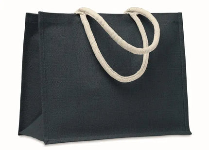 Blaue Einkaufstasche aus Jute AURA – Umweltfreundliche und stilvolle Tasche für den täglichen Gebrauch TK Gruppe® Grosshandel 