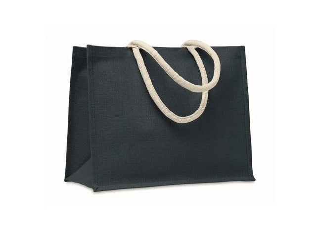 Blaue Einkaufstasche aus Jute AURA – Umweltfreundliche und stilvolle Tasche für den täglichen Gebrauch TK Gruppe® Grosshandel 