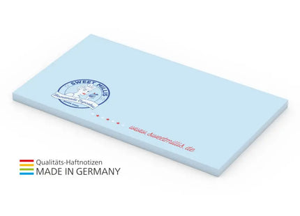 Blaue Haftnotizen Plus Decor 125 x 72 mm inkl. 4C-Druck - Farbige Notizzettel TK Gruppe® Grosshandel 