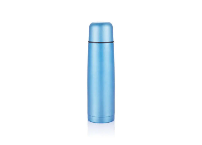 Blaue Mono Isolierflasche, schlichtes Design für Alltag TK Gruppe® Grosshandel 