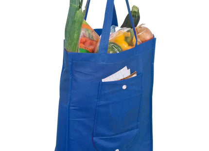Blaue faltbare Non Woven Einkaufstasche – Praktisch, platzsparend, vielseitig einsetzbar TK Gruppe® Grosshandel 
