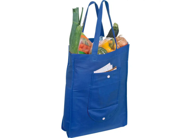 Blaue faltbare Non Woven Einkaufstasche – Praktisch, platzsparend, vielseitig einsetzbar TK Gruppe® Grosshandel 