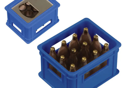 Blauer Flaschenöffner im Bierkasten-Design, Praktisch & Originell TK Gruppe® Grosshandel 