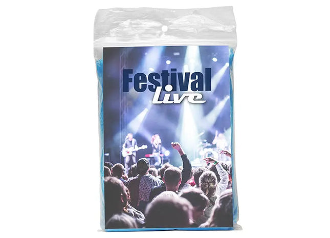 Blauer Regen-Poncho für Erwachsene mit Personalisierbarem Einleger - Stilvoller Schutz TK Gruppe® Grosshandel 