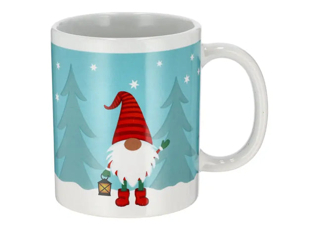 Blauer Wichtel-Becher, 9,5cm Hoch, Verspielter Kaffeepott TK Gruppe® Grosshandel 