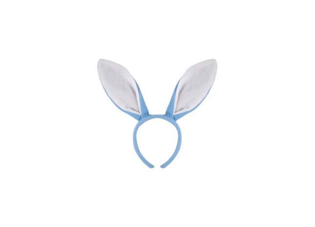 Blaues Hasenohren Stirnband 27x28 cm - Kinder Karneval & Ostern Kopfschmuck TK Gruppe® Grosshandel 